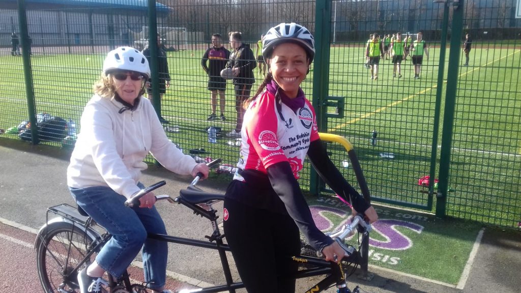 Nicola with a lovely smile piloting Jean. First time for both ladies who both rode brilliantly.